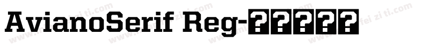 AvianoSerif Reg字体转换
